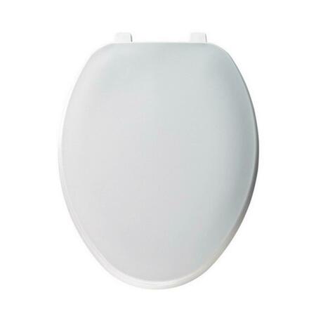 MAYFAIR Molded Plastic Toilet Seat In White 4207353